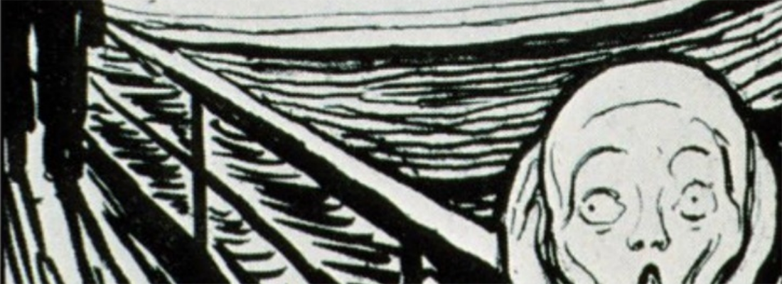 detail of the scream, by Edvard Munch